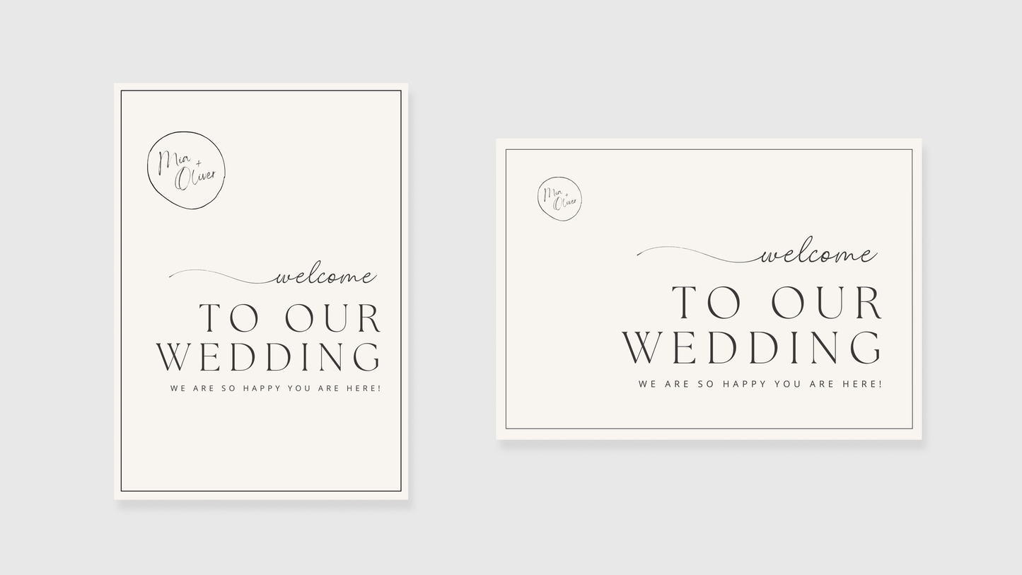 Wedding Welcome Sign: Playful Minimalist