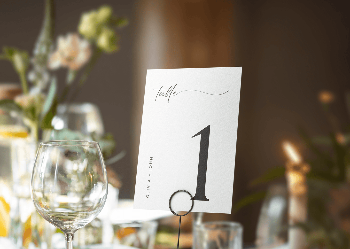 Wedding Table Numbers: Contemporary Classic