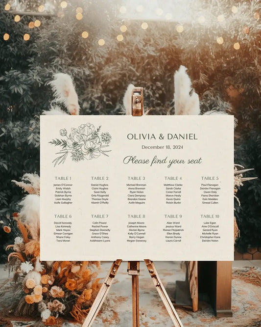Wedding Table Planner: Elegant Serif