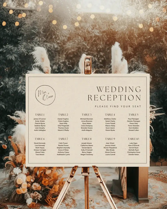 Wedding Table Planner: Playful Minimalist