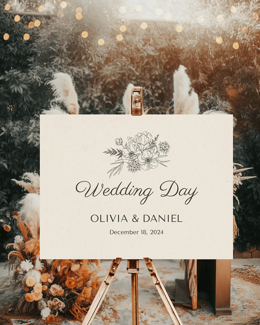 Wedding Welcome Sign: Elegant Serif