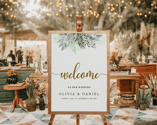 Wedding Welcome Sign: Whimsical Script