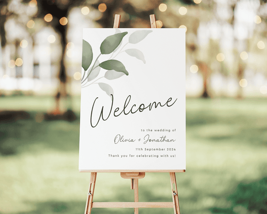 Wedding Welcome Sign: Classic Elegance