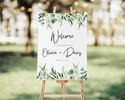 Wedding Welcome Sign: Modern Classic